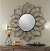 Elegant minimalist round wall mirror